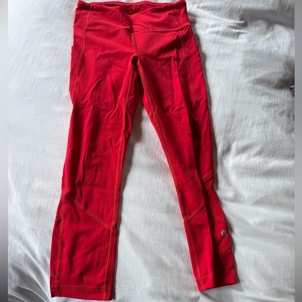 Red Lululemon Wonder under